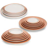 西餐牛排盤平盤密胺餐具北歐塑料自助餐盤網紅圓形菜盤早餐水果盤