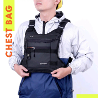 Chest bag takuza waterproof tas dada pria tahan air tas rompi Hitam unisex
