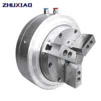 6 inch Hollow Pneumatic Lathe Chuck 3 Jaw Front Type, Four-Axis Five-Axis Chuck,Rotatable Machine Tool, Lathe Fixture