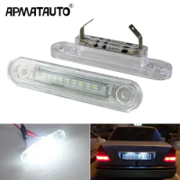 2PCS CANbus For Benz E-Class W124 190 W201 C-Class W202 1993-1997 Car Rear white LED license plate Light number plate lamp