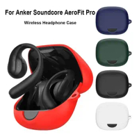 Anti-drop Earbuds Protective Case Silicone Washable Headphone Charging Box Sleeve Soild Color for Anker Soundcore AeroFit Pro