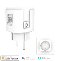 Aubess-16A Smart Socket with Alexa, WiFi Plug, Compatible App Controlled Socket for HomeKit, 1PC
