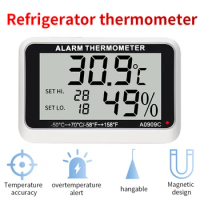 Hanging Household Mini Digital Electronic Fridge Frost Freezer Room LCD Refrigerator Thermometer Meter With Hook -50°C~70°C