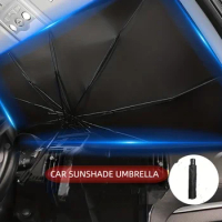Car sunshade Front windshield sunshade Car interior summer sunshade retractable multifunctional umbrella