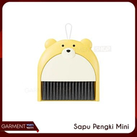 Sapu Mini Set Pengki Karakter Beruang Lucu Estetik Serokan Meja Belajar Pembersih Debu Mobil Kasur P