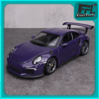 FTS Miniatur Mobil Welly 1:24 2016 Porsche 911 GT3 RS Purple Diecast Skala Mainan Model Koleksi