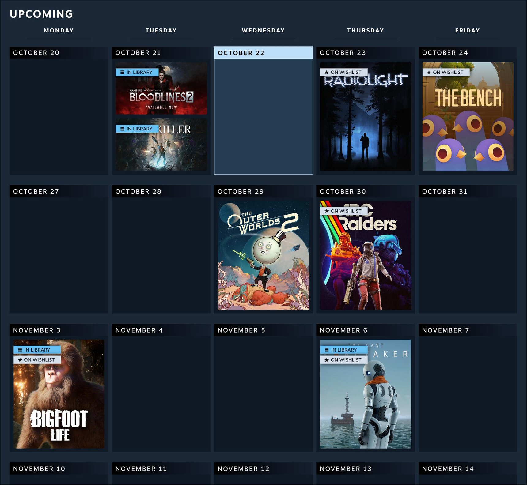 Steam Personal Calendar - fitur baru untuk menemukan game favorit