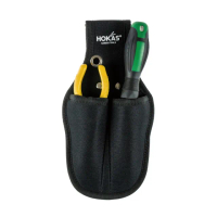 【HOKAS】兩入工具袋 尺寸S(台灣製 工具套 收納套 工具袋 腰包 加厚帆布 水電腰包 S416)