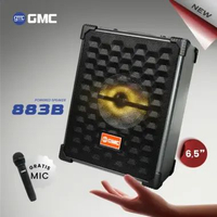 GMC Speaker 883B β Bluetooth Karaoke 6.5" β 85W, Suara Jernih & Bass Mantap, Bonus 1 Mic Wireless Ti
