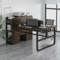 APP下單享點數9% 辦公桌辦公室椅組合簡約現代職員員工簡易家具2/4人位電腦臺式桌