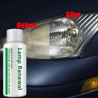 20/50ml Liquid Car Headlight Restoration Lamp Renovation Lights Renewal Agent Polishing Coat Maintenance Motorcycle Accessories