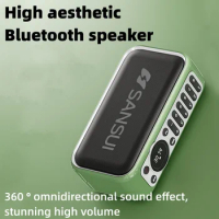 SANSUI F35 Portable Stereo Bass Speaker Vintage Bluetooth Speaker Card Mini Plug in Walkman Music Player caixa de som bluetooth