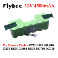 Battery for Ecovacs Deebot DE33 DE35 DE55 DE5G DD35 DM87 DM88 DG710 DG716 OZMO 610 901 902 Vacuum Cleaner 12V 4500mAh Battery