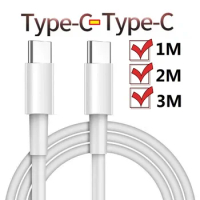 10pcs/lot 1M 2M 3M Fast Charging Type c to Type c PD USB-C Cable Cord For Samsung Galaxy s20 s21 note 10 htc lg xiaomi huawei