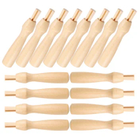 16Pcs Needle Felting Tools Handles Multi-Function Felting Tools Replacement Wooden Handles