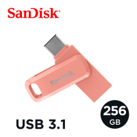 SanDisk Ultra Go USB Type-C 256GB 雙用隨身碟 蜜桃橘 (公司貨)