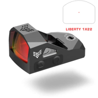Original Swampfox Liberty 1x22 Compact Reflex Red Dot Sights RMR Footprint 3 MOA Reticle Shake Wake Motion Sensing Illumination
