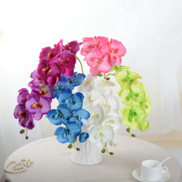 1pc Artificial Flower Silk Orchid Phalaenopsis Flowers DIY Wedding Floral Bouquet Artificial Plants Fake Flowers Home Decor