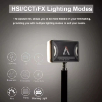 Aputure AL-MC Portable LED Light 3200K-6500K mini RGB light with HSI/CCT/FX Lighting Modes Video Photography Lighting