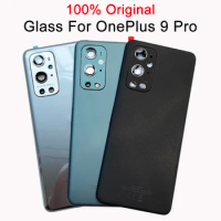 Original For OnePlus 9 Pro Battery Cover Glass Panel Rear Door Housing Case Oneplus 9Pro Back Cover With Camera Lens With CE