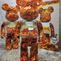 Bearbrick 400% 28cm Building Block Bear Qianqiu Series Maple Leaf Qianqiu Be@rbrick28cmABS joint rotation with sound
