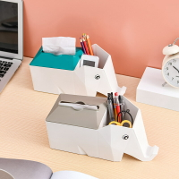 大象紙巾盒創意可愛桌面收納抽紙盒客廳家用創意簡約多功能卷紙盒
