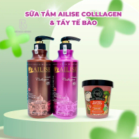 COMBO - CẶP SỮA TẮM AILISE COLLEGEN SHOWER GEL & 1 HŨ Ủ TẨY TẾ BÀO- 800ML