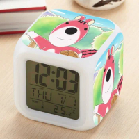 Cartoon Anime Sea Otter Bolle Design Decorated Digital Student Small Alarm Clock Creative LED Multi-function Clock