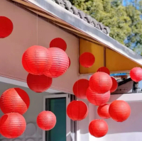 Đèn lồng VẢI LỤA CHỐNG NƯỚC treo ngoài trời decor trang trí lễ tết,nhà cửa