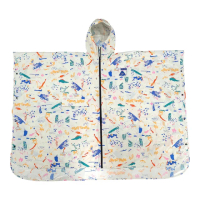 【POLER STUFF】日韓限定 POLER RAIN COAT 可收納式防水斗篷 雨衣(噴漆彩漾)