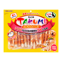 ทาคูมิ ชิกเก้นเจอร์กี้ ขนมสุนัข (เนื้อไก่พันแท่งขนมปังอบกรอบ) 30 ชิ้น 400 ก.