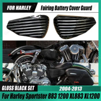 For Harley Davidson Sportster 883 1200 Left&amp;Right Motorcycle Fairing Battery Cover Guard XL1200 XL883 Protect Cap 2004-2013