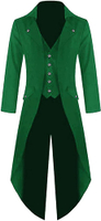 Mens Steampunk Victoria Áo Khoác Gothic Tailcoat Trang Phục Cổ Điển Tuxedo Viking Phục Hưng Cướp Biể