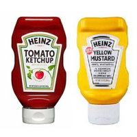 《AJ歐美食鋪》美國 亨式 Heinz 倒瓶 黃芥末醬 368克 番茄醬 397克