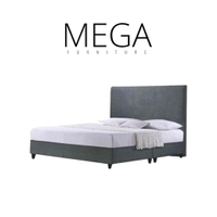 Orinde Grey Fabric Bed Frame (Water Repellent) - Single Super Single Queen King