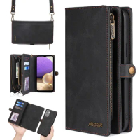 Wallet Shoulder Bag Phone Case For Samsung Galaxy A10 A12 A13 A20 A20E A21S A22 A30 A32 A33 A40 A42 A50 A51 A52 A53 A70 A71 A72