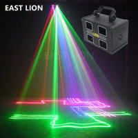 New RGB Color 4 Lens Line Array Party Laser Lights Lamps Krypton Dj Bar Disco Light Home Cinema System Together Faster Delivery