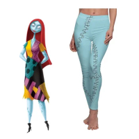 Nightmare Cosplay Christmas Sally Cosplay Costume Sally Pants Leggings Sports Pants for Women Halloween Carnival Yoga Pants
