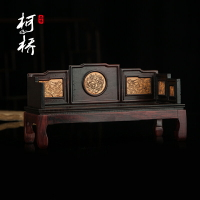 精品紅木木雕明清微型微縮古典小家具模型紅酸枝羅漢床家居擺件