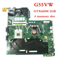 Used G55VW GTX660M 2GB Mainboard For ASUS G55V G55VW Laptop Motherboard MAIN BOARD 100% Tested