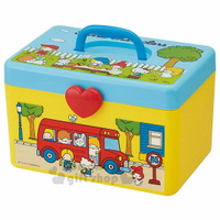 小禮堂 Sanrio 大集合 塑膠手提收納箱《黃藍.巴士.野餐》工具箱.置物盒.飾品盒