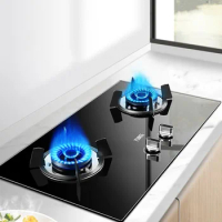 Household Gas Stove for Kitchen Wok Burner Embedded Dual-range Natural Gas Liquefied Gas Cooker Gas Burner Stove Major Appliance