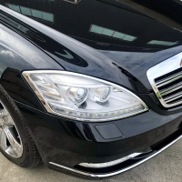 【IDFR】Benz 賓士 S W221 2005~2012 鍍鉻銀 車燈框 前燈框 頭燈框 飾貼(W221 鍍鉻 改裝 燈框)