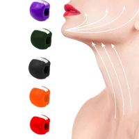 Jaw Face Neck Exerciser Fitness Ball Jawline Muscle Facial Toner Reduce Double Chin Relax Ball Gym Workout Equipment Silica Gel