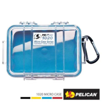 美國 PELICAN 1020 Micro Case 微型防水氣密箱-透明 藍色 公司貨