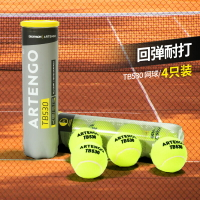 迪卡儂TB530網球專業比賽用球訓練球桶裝4只裝橡膠耐打回彈好