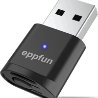 eppfun updated Wireless Bluetooth 5.2 Adapter for PC, Laptop, Mac, PS5, PS4 with aptX-Adaptive, 24-bit Wireless Audio Dongle