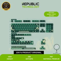 Republic Technology Keyboard Keycaps Animal Forest Special Edition 158 Keys with Matcha Colour