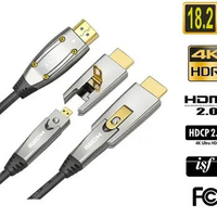 30M AOC HDMI Fiber Optic Cable 18Gbps High Speed 4K60HZ, with Small Micro and Standard HDMI Connectors,Easy to Pipe Routing