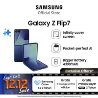 Samsung Galaxy Z Flip7 [12/512GB] - Smartphone AI | Hp Lipat | Kamera 50MP | 4300 mAh Blue Shadow
